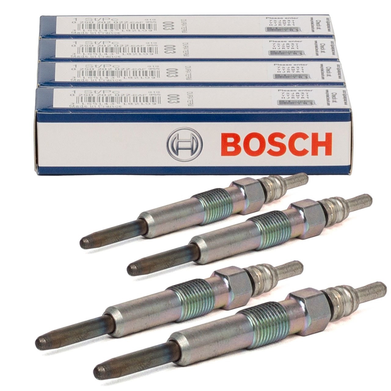 Bosch 0250403014 Kızdırma Bujisi 4 adet,PUNTO EVO-LINEA-DOBLO-FIORINO-NEMO-BIPPER-ASTAR J-CORSA D 1,3MTJ-HDI 10- (EURO 5)