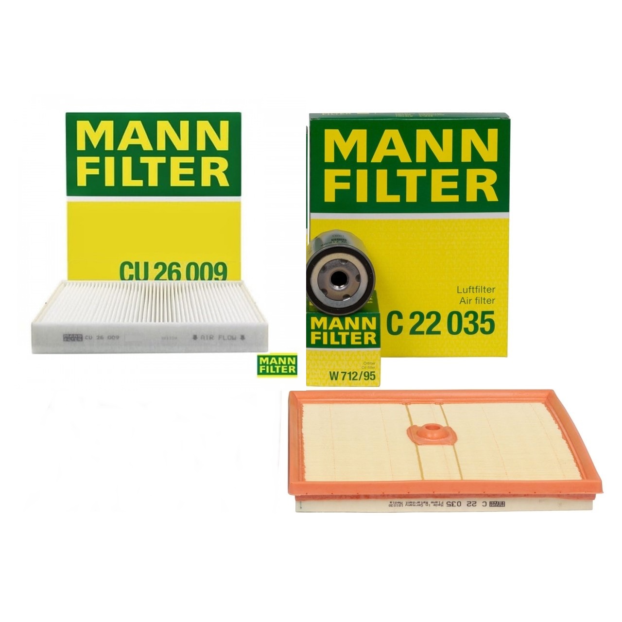 Seat Leon 3-1.0 TSI Motor Bakım Filtre Seti Mann Filter Marka,Leon Bakım Seti(2012-2019)